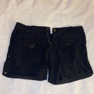 Black cargo shorts